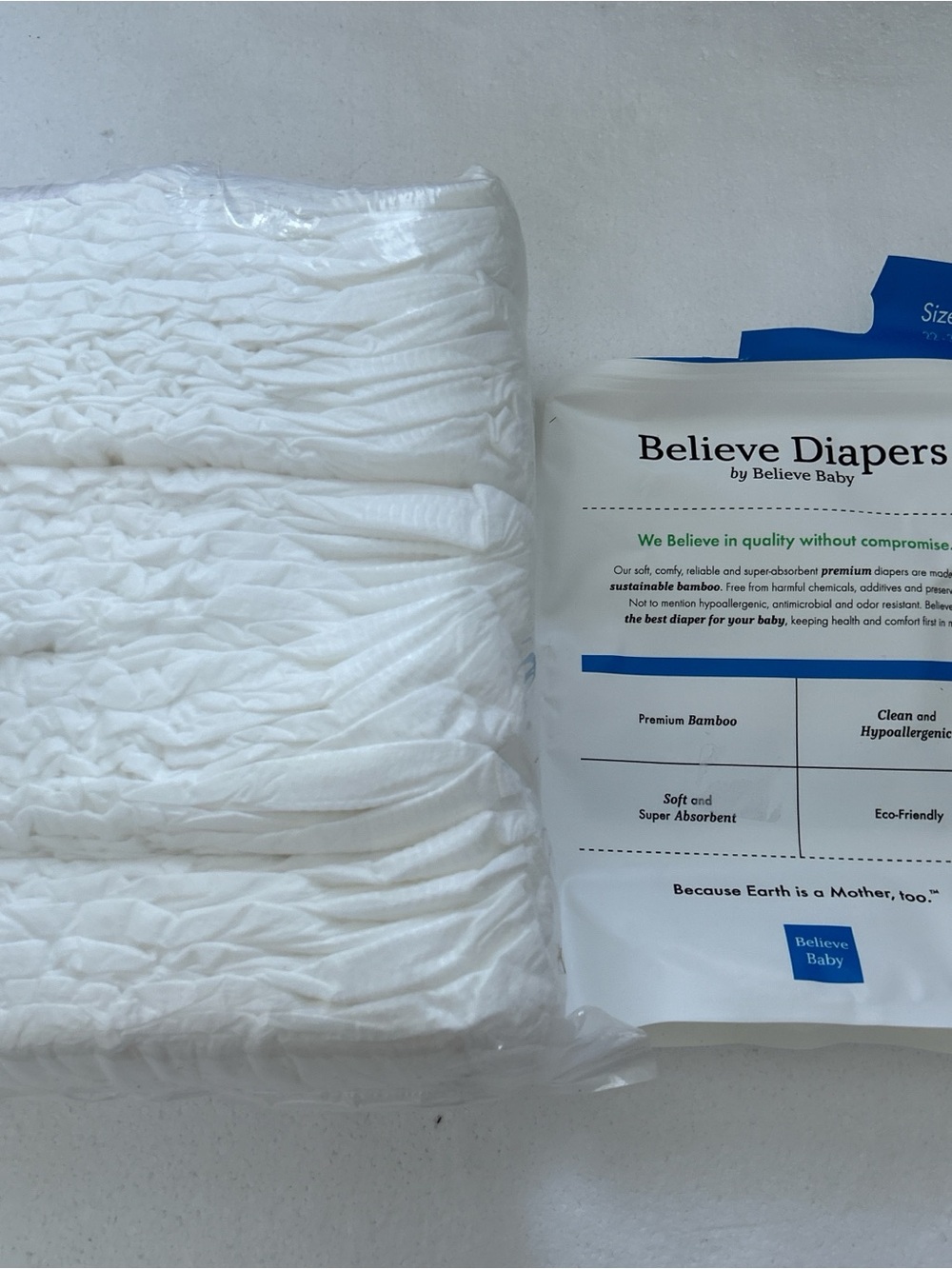 Believe baby bamboo Diapers Size 4 (22-37 lbs) - 30 count #baby #diapers
Lot of